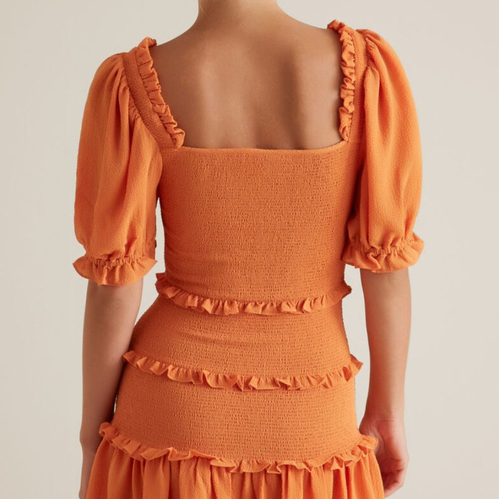Shirred Mini Dress | Seed Heritage | Size Small | UK 8